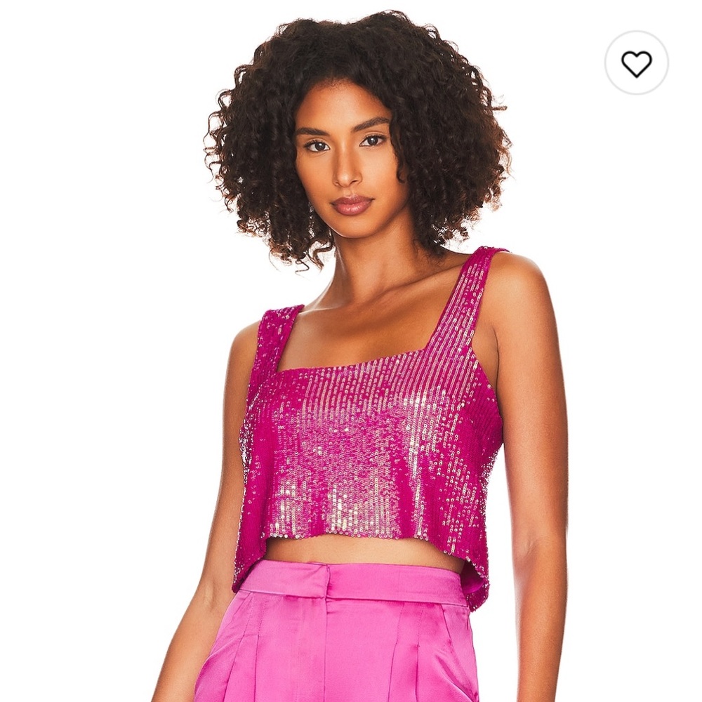 Show Me You Mumu Sequin Crop Top